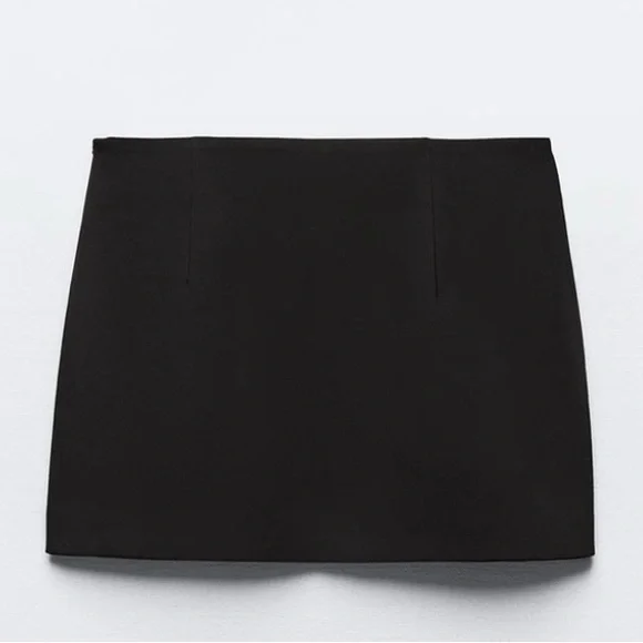 zara | black | rhinestone bow mini skirt - Picture 3 of 11